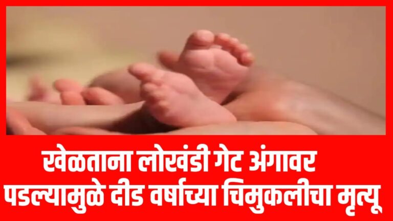 खेळताना लोखंडी गेट अंगावर पडल्यामुळे दीड वर्षाच्या चिमुकलीचा मृत्यू