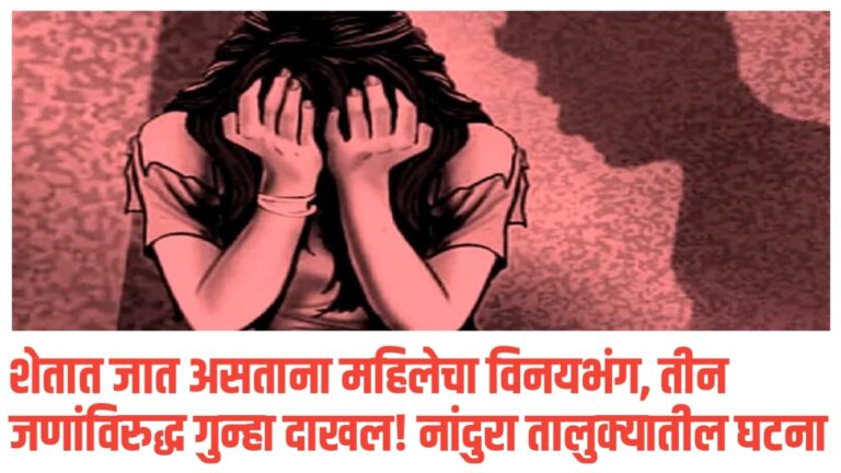 शेतात जात असताना महिलेचा विनयभंग, तीन जणांविरुद्ध गुन्हा दाखल! नांदुरा तालुक्यातील घटना