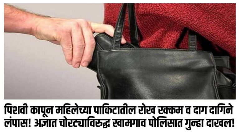 पिशवी कापून महिलेच्या पाकिटातील रोख रक्कम व दाग दागिने लंपास! अज्ञात चोरट्याविरुद्ध खामगाव पोलिसात गुन्हा दाखल!