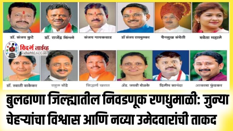 बुलढाणा जिल्ह्यातील निवडणूक रणधुमाळी: जुन्या चेहऱ्यांचा विश्वास आणि नव्या उमेदवारांची ताकद