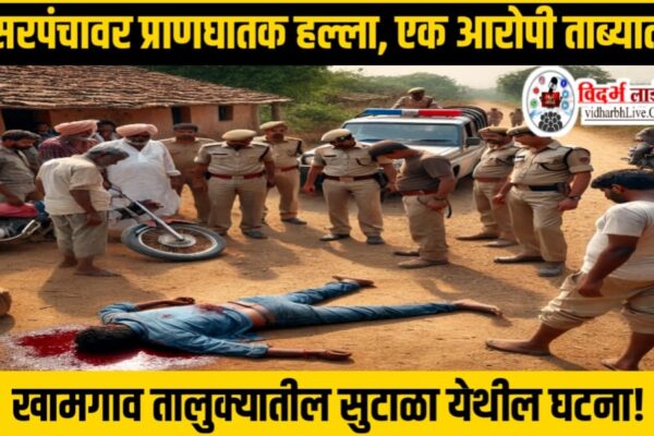 सरपंचावर प्राणघातक हल्ला, एक आरोपी ताब्यात; खामगाव तालुक्यातील सुटाळा येथील घटना!