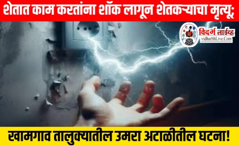 शेतात काम करतांना शॉक लागून शेतकऱ्याचा मृत्यू; खामगाव तालुक्यातील उमरा अटाळीतील घटना!