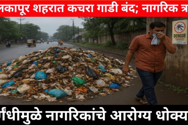 मलकापूर शहरात कचरा गाडी बंद; नागरिक त्रस्त – दुर्गंधीमुळे नागरिकांचे आरोग्य धोक्यात