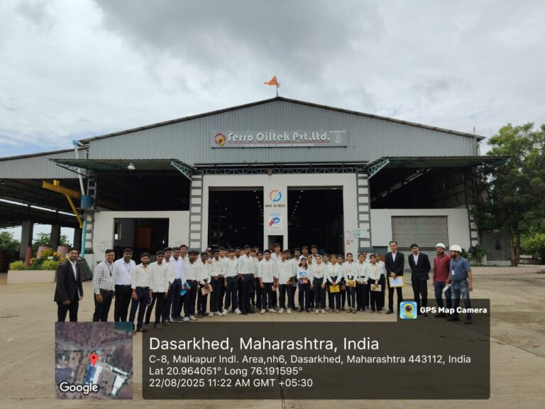 पद्मश्री डॉ. व्ही. बी. कोलते अभियांत्रिकी महाविद्यालयातर्फे औद्योगिक भेट