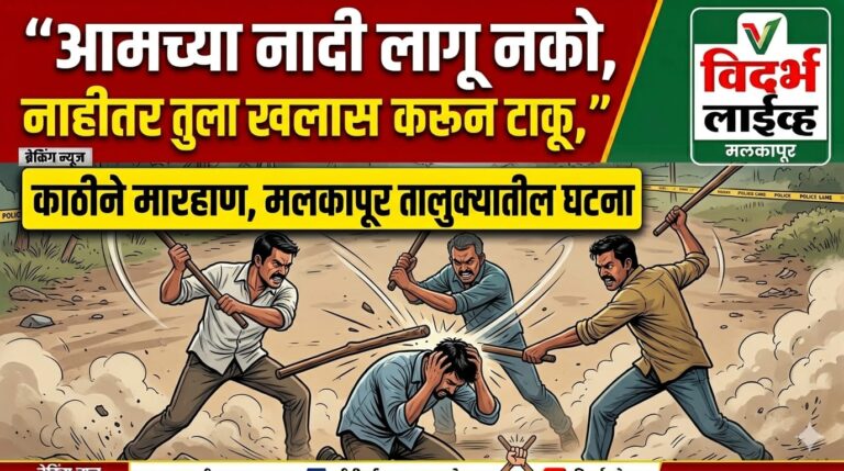 “आमच्या नादी लागू नको, नाहीतर तुला खलास करून टाकू,” तिघांकडून काठीने मारहाण, मलकापूर तालुक्यातील घटना