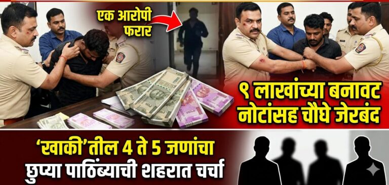 मलकापूरात नकली नोटांचे रॅकेट उध्वस्त; ९ लाखांच्या बनावट नोटांसह चौघे जेरबंद, पोलिसांशी झटापटीत पीएसआय जखमी; एक आरोप फरार; ‘खाकी’तील 4 ते 5 जणांचा छुप्या पाठिंब्याची शहरात चर्चा