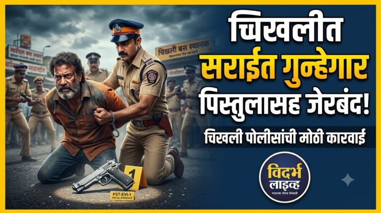चिखलीत सराईत गुन्हेगार पिस्तुलासह जेरबंद